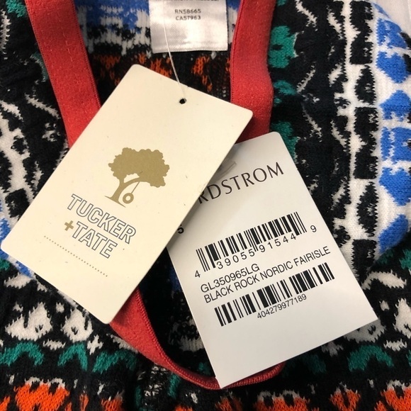 TUCKER + TATE GIRLS NORDIC FAIRAISLE LEGGINGS SZ 5 - Picture 5 of 10